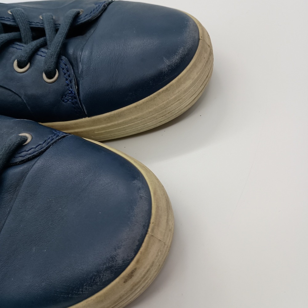 ECCO Soft 7 Mens‎ Navy Blue Leather Low Top Sneakers Size EU 47 US 13.5 - Picture 7 of 10